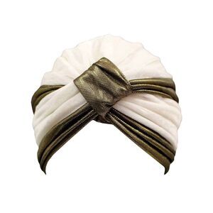 Two-Tone Velour Fashion Turban Head Wrap